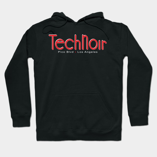 Tech Noir Club Hoodie by Illustratorator